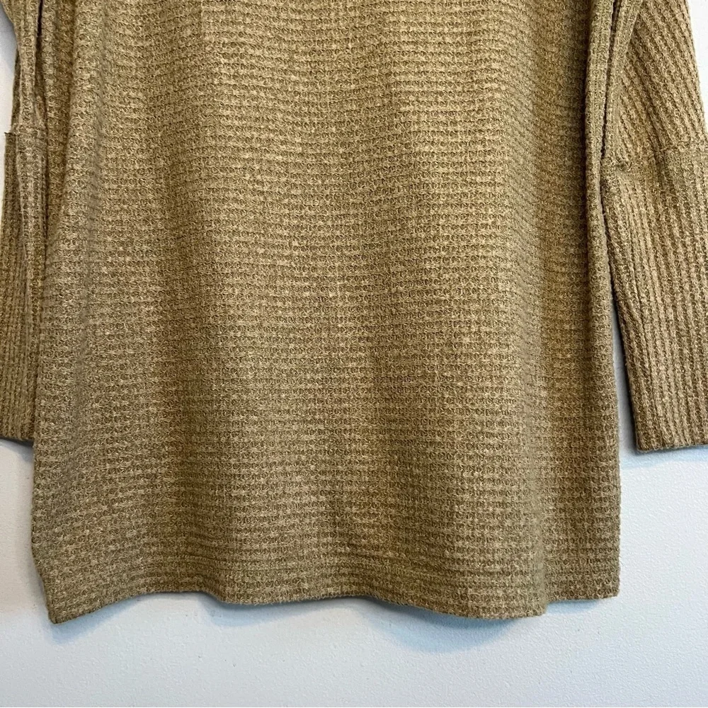 We The Free People XS Kitty Thermal Army Green Oversized Pullover Sweater casual